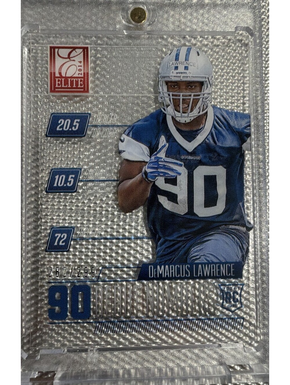 2014 Panini Elite - Rookie Debut Numbers DeMarcus Lawrence #RN-5 /299 (RC)